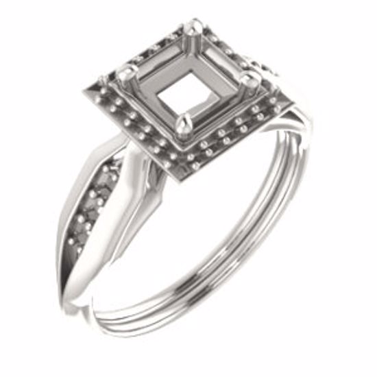 71742:851:P 10kt Rose  5mm Square Ring Mounting