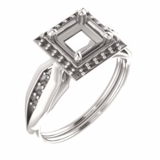 71742:866:P 10kt Rose  5.5mm Square Ring Mounting