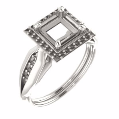 71742:881:P 10kt Rose  6mm Square Ring Mounting