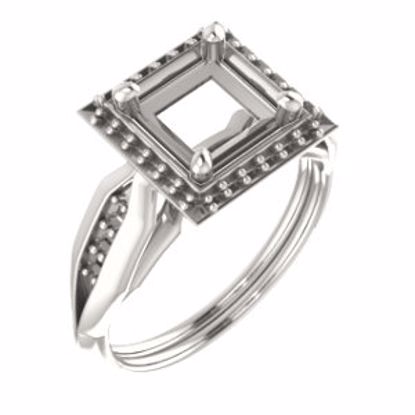 71742:896:P 10kt Rose  6.5mm Square Ring Mounting