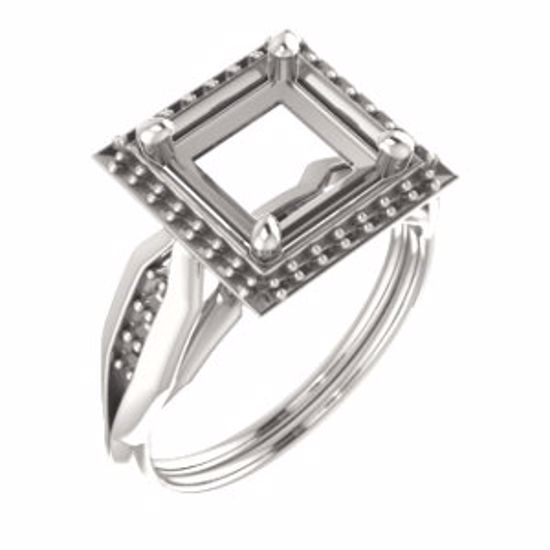 71742:926:P 10kt Rose  7.5mm Square Ring Mounting