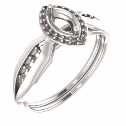 71742:986:P 10kt Rose  6x3mm Marquise Ring Mounting