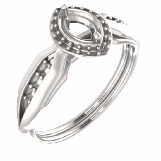 71742:1001:P 10kt Rose  6x3.5mm Marquise Ring Mounting