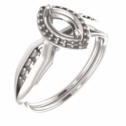 71742:1016:P 10kt Rose  7x3.5mm Marquise Ring Mounting