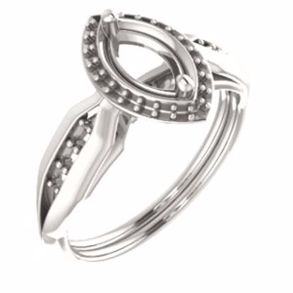 71742:1031:P 10kt Rose  8x4mm Marquise Ring Mounting