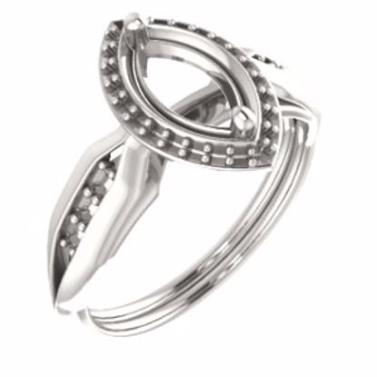 71742:1046:P 10kt Rose  9x4.5mm Marquise Ring Mounting