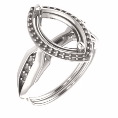 71742:1076:P 10kt Rose  12x6mm Marquise Ring Mounting