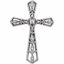 651745:60001:P 14kt White .025 CTW Diamond Cross Pendant 