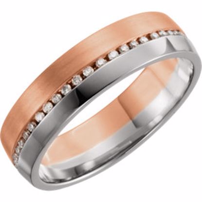 122262:6012:P 14kt Rose & White 6mm 1/3 CTW Light Brown Diamond Band Size 7
