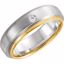 122265:6002:P 14kt White & Yellow .025 CTW Diamond 6mm Band Size 11