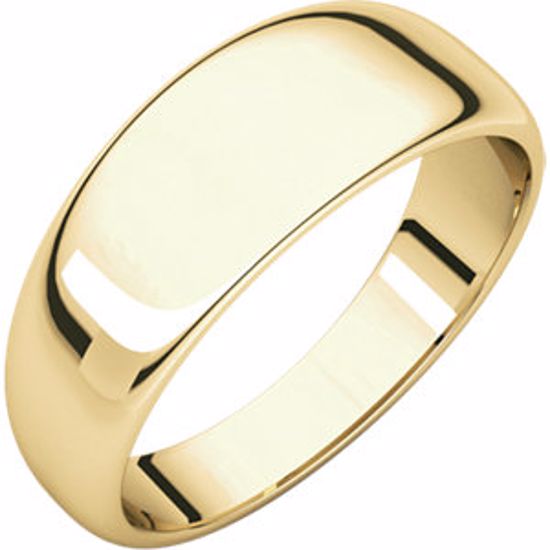 HRT10:1947:P 10kt Yellow 7mm Half Round Tapered Band