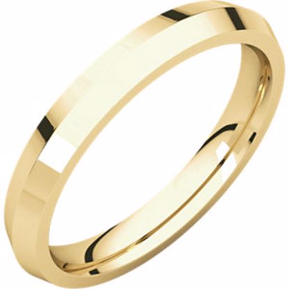 KER7:2247:P 10kt Yellow 3mm Knife Edge Comfort Fit Band