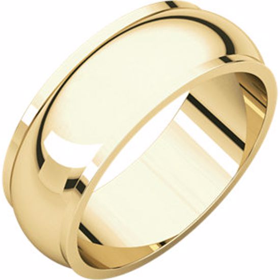 HRE13.5:1937:P 10kt Yellow 7mm Half Round Edge Band