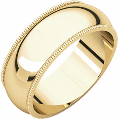 MG13.5:2056:P 10kt Yellow 7mm Milgrain Band