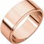 FE12:2428:P 14kt Rose 7mm Flat Edge Band