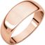 HRT10.5:2357:P 14kt Rose 7mm Half Round Tapered Band
