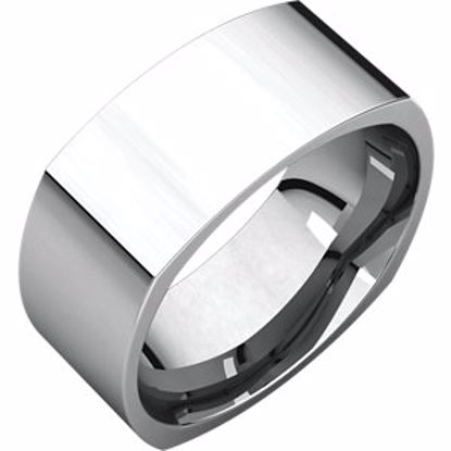 SQR9.5:1827:P 10kt White 8mm Square Comfort Fit Band