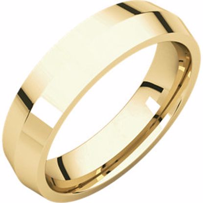 KER11:2289:P 10kt Yellow 5mm Knife Edge Comfort Fit Band