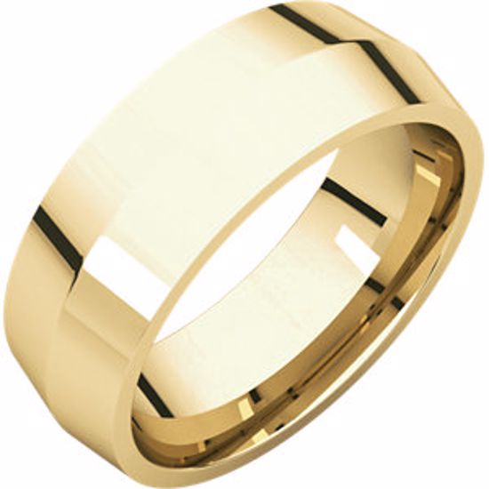 KER11:2306:P 10kt Yellow 7mm Knife Edge Comfort Fit Band