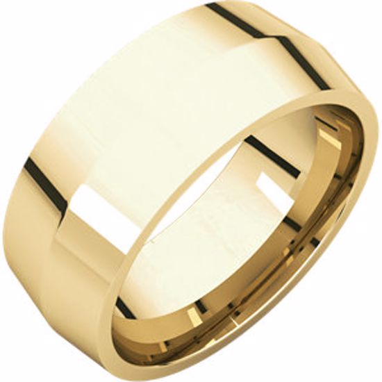 KER11:2323:P 10kt Yellow 8mm Knife Edge Comfort Fit Band