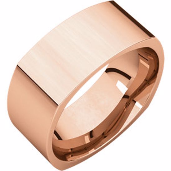 SQR13.5:2652:P 14kt Rose 8mm Square Comfort Fit Band