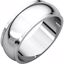 HRE15:216:P 14kt White 7mm Half Round Edge Band
