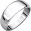 HRT11.5:226:P 14kt White 7mm Half Round Tapered Band