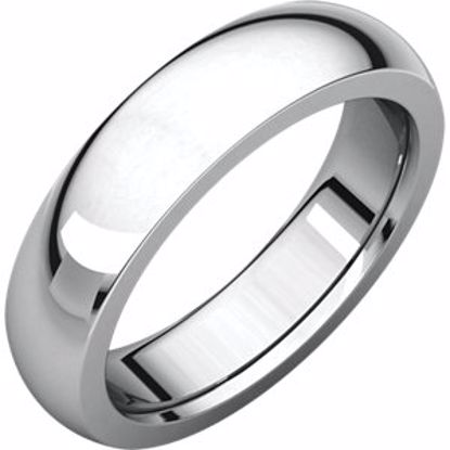 IRH12:244:P 14kt White 5 mm Heavy comfort Fit Band