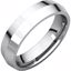 KER9:3102:P 18kt White 5mm Knife Edge Comfort Fit Band