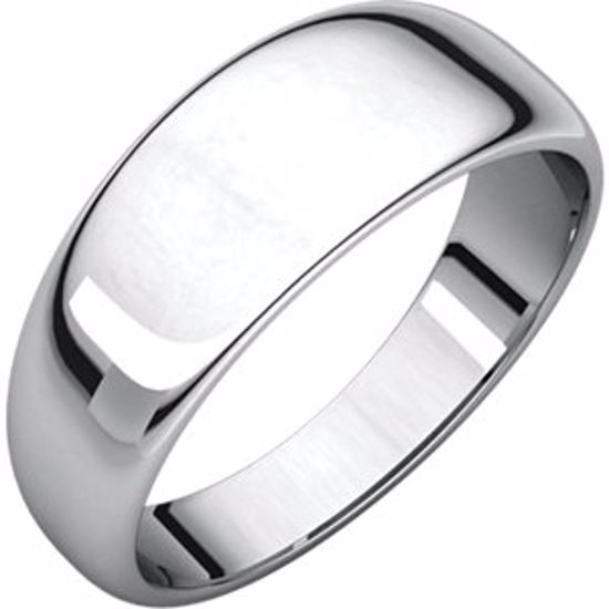 HRT12:4400:P Continuum Sterling Silver 7mm Half Round Tapered Band