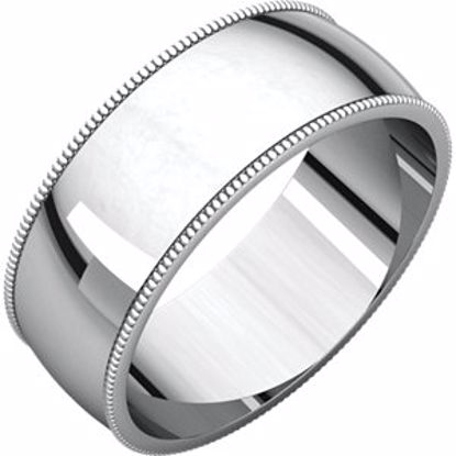 MGL15:4525:P Continuum Sterling Silver 7mm Milgrain Light Band