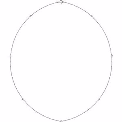 68577:60000:P 14kt White 1/4 CTW Diamond Bezel 24" Necklace