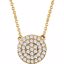 651804:60000:P 14kt Yellow 1/3 CTW Diamond Cluster 16-18" Necklace