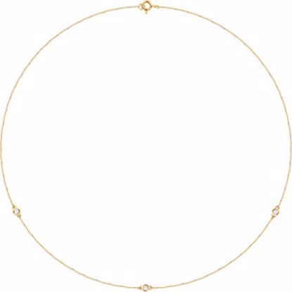 68577:60001:P 14kt Yellow 1/5 CTW Diamond Bezel 18" Necklace