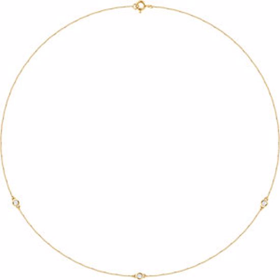 68577:60001:P 14kt Yellow 1/5 CTW Diamond Bezel 18" Necklace