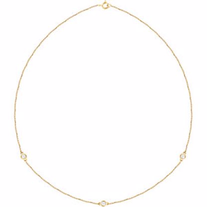 68577:60004:P 14kt Yellow 1/3 CTW Diamond Bezel 18" Necklace
