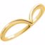 651812:70000:P 14kt Yellow "V" Ring