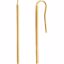 651815:100:P 14kt Yellow Vertical Bar Earrings