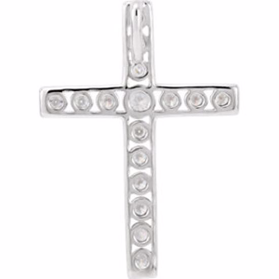 R42310:60001:P Platinum 1/3 CTW Diamond Cross Pendant