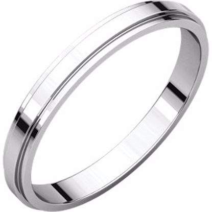 FE7:7007:P Platinum 2.5mm Flat Edge Band