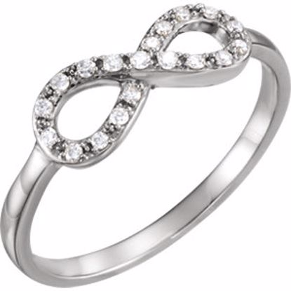 651088:60004:P Platinum 1/8 CTW Diamond Infinity Ring Size 5.5