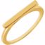 651823:100:P 14kt Yellow Horizontal Bar Ring