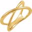 651825:100:P 14kt Yellow Criss-Cross Ring