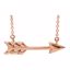 651829:60002:P 14kt Rose Arrow 16"-18" Necklace