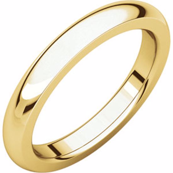 IRH6:259906:P 10kt Yellow 3 mm Heavy comfort Fit Band