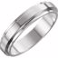 51341:2032:P Platinum 5mm Flat Edge Band Size 9.5