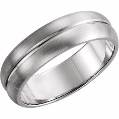 51347:2028:P Platinum 5mm Grooved Band Size 7.5