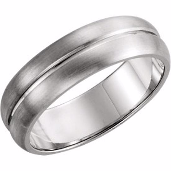 51347:2030:P Platinum 5mm Grooved Band Size 8.5