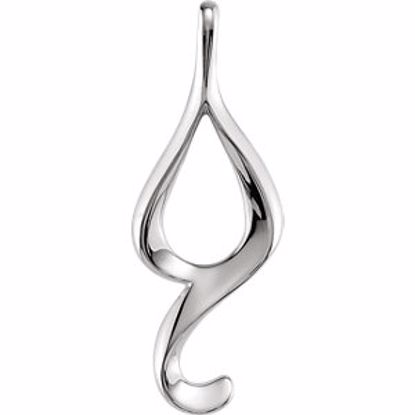 80666:73167:P 10kt White Freeform Pendant