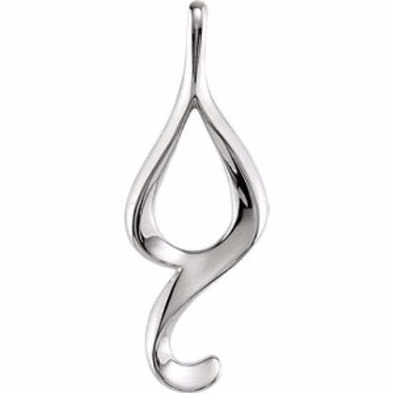 80666:73167:P 10kt White Freeform Pendant